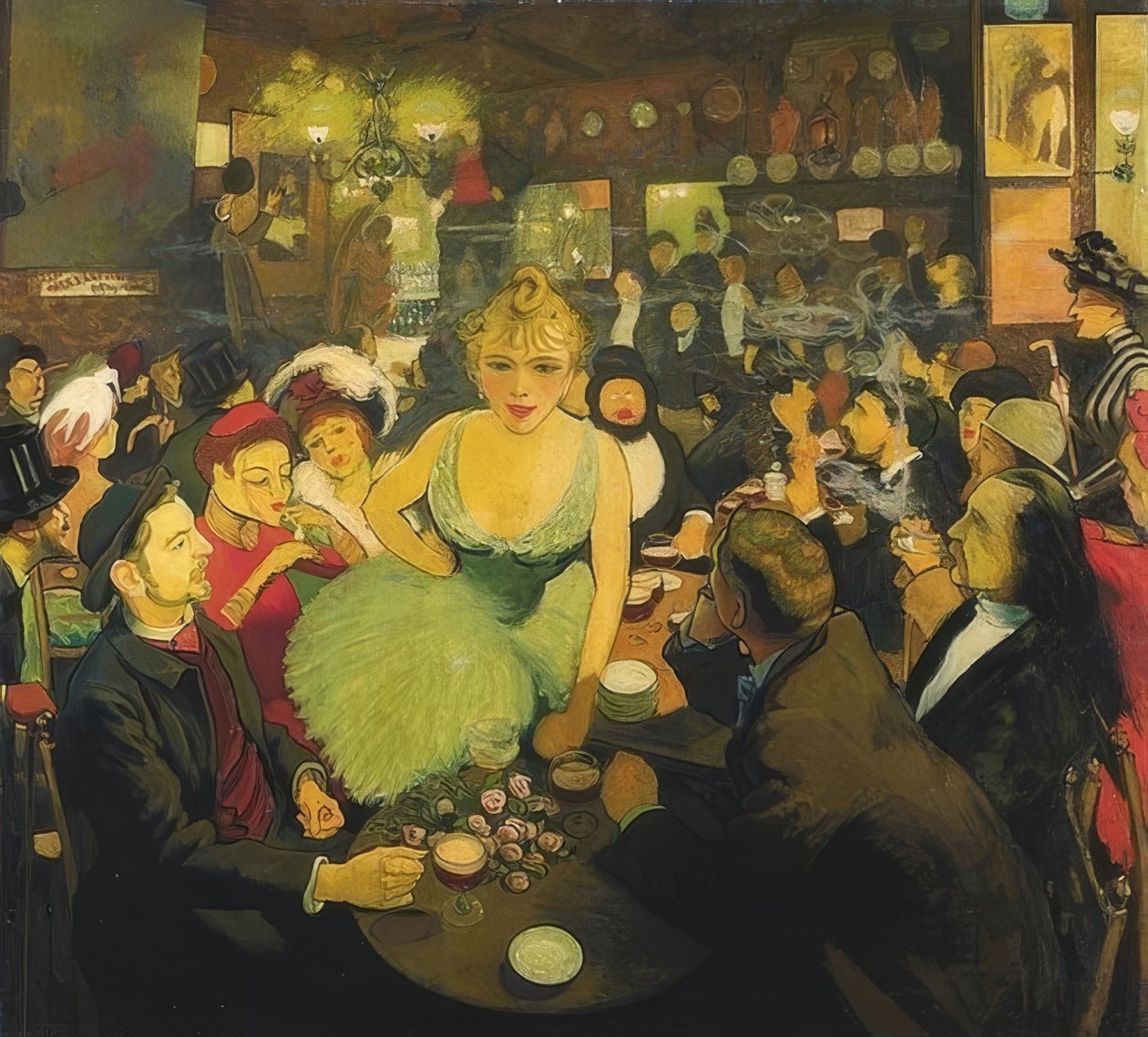 Im Aristide Bruants Klub Le Mirliton von Louis Anquetin