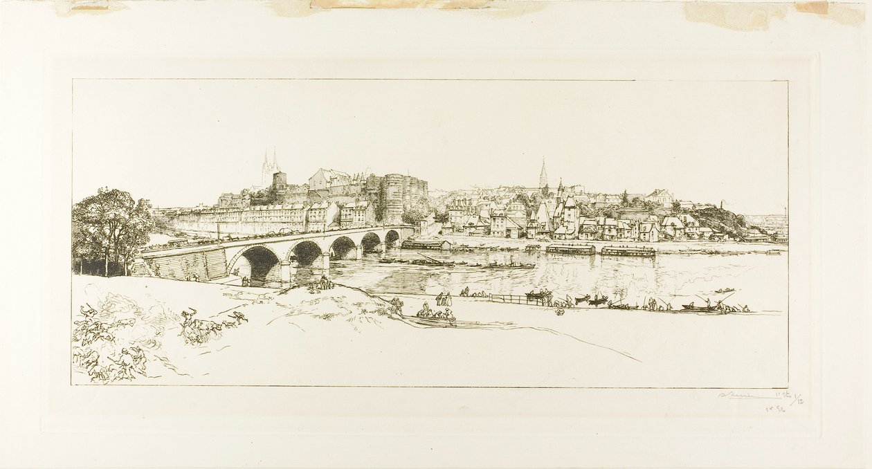 Angers: Panoramablick von Louis Auguste Lepère