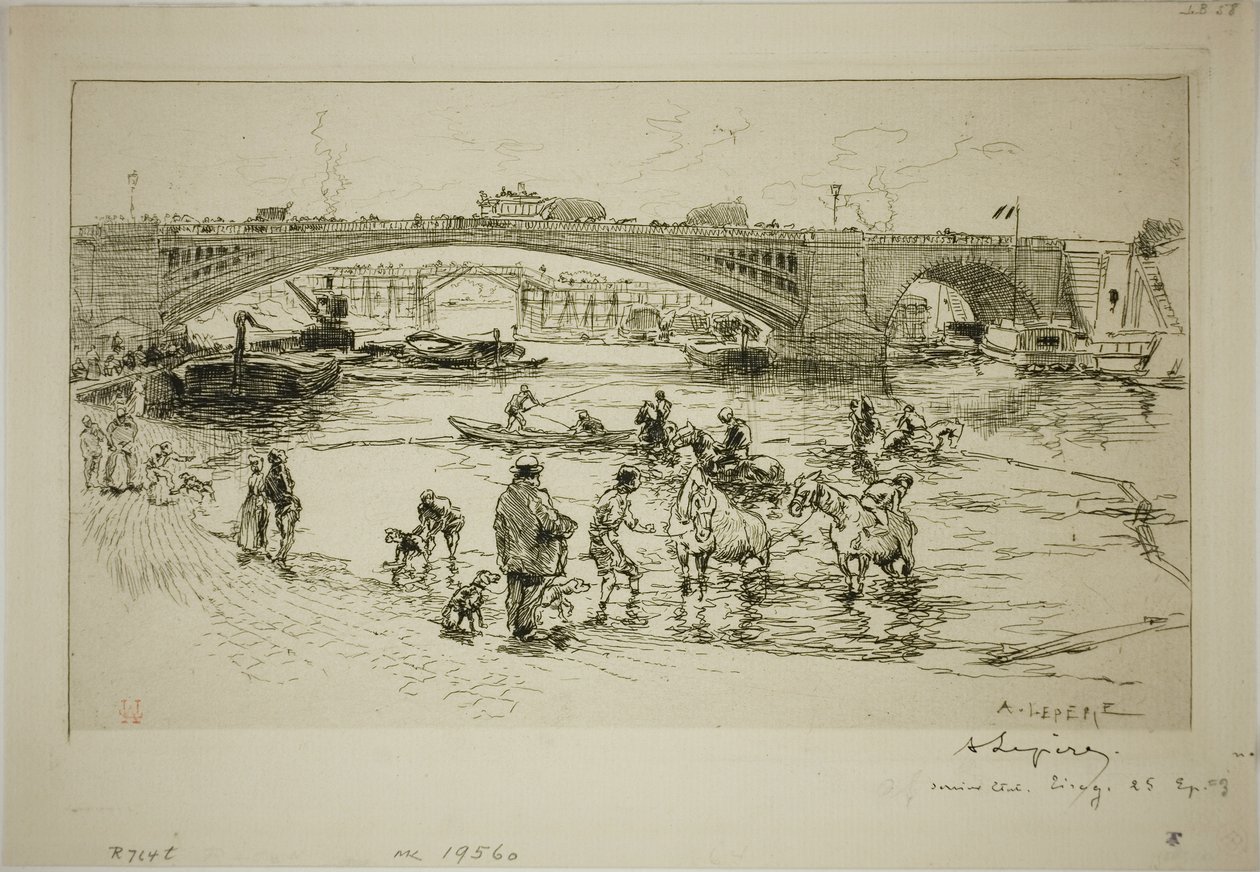 Am Pont Sully von Louis Auguste Lepère