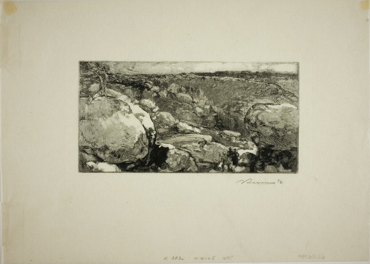 Der Zirkus von Long-Rocher von Louis Auguste Lepère