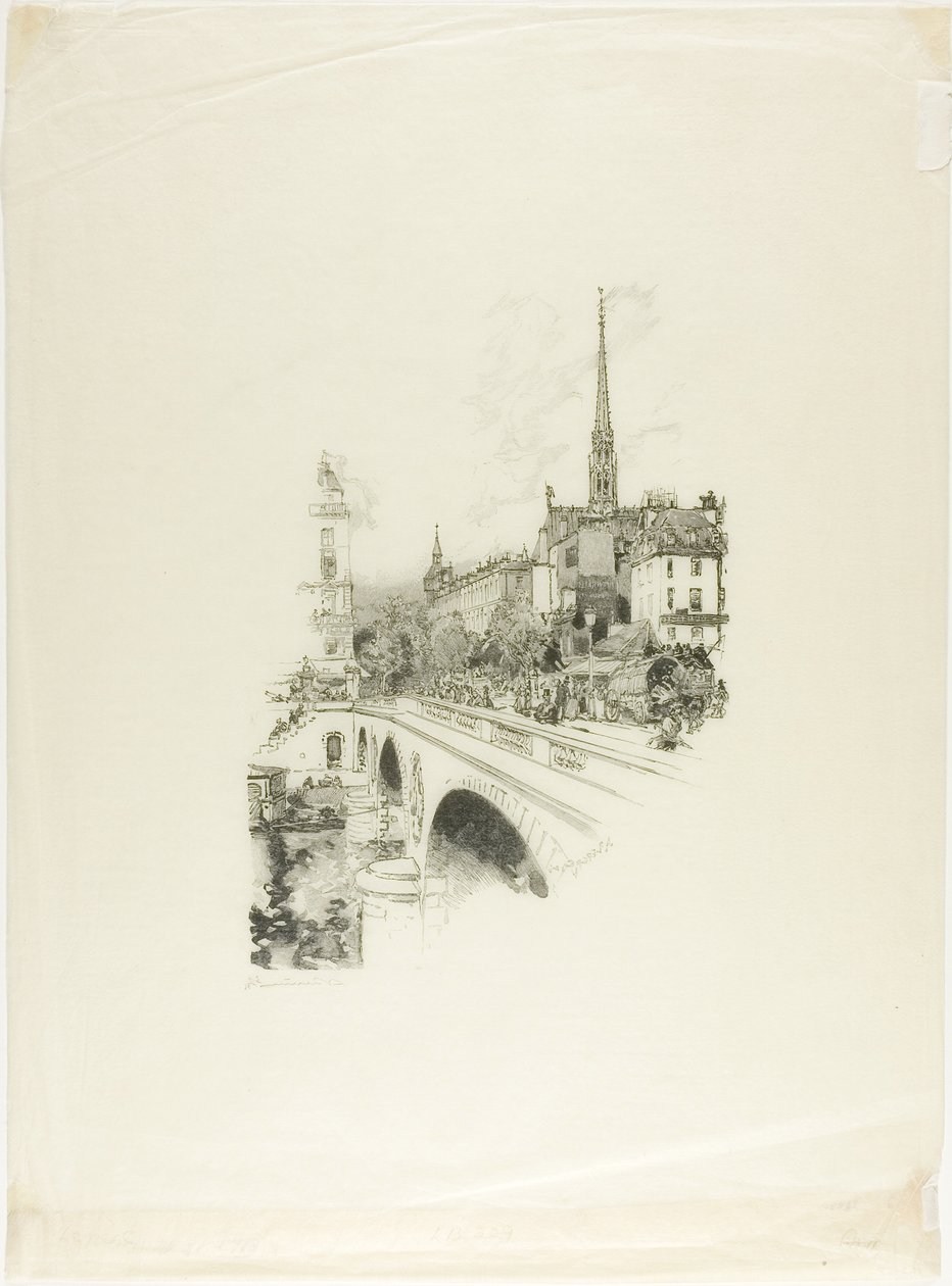 Die Pont Saint-Michel von Louis Auguste Lepère