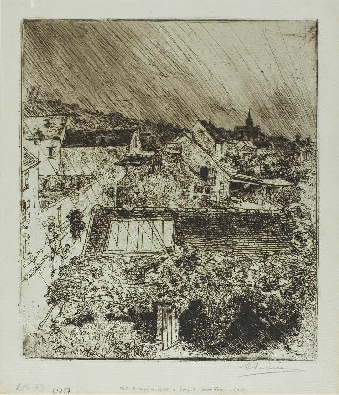 Mein Atelier in Jouy-le-Moutier von Louis Auguste Lepère