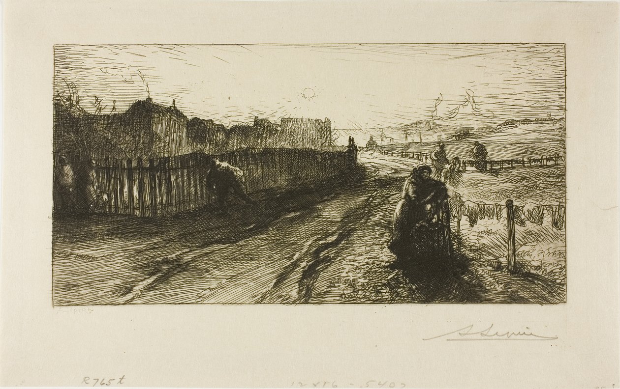 Außenmauern, Porte de Versailles von Louis Auguste Lepère