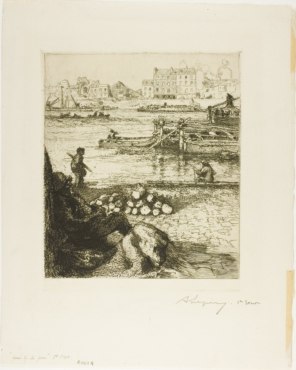 Öffentlicher Kai, Quai de la Gare von Louis Auguste Lepère
