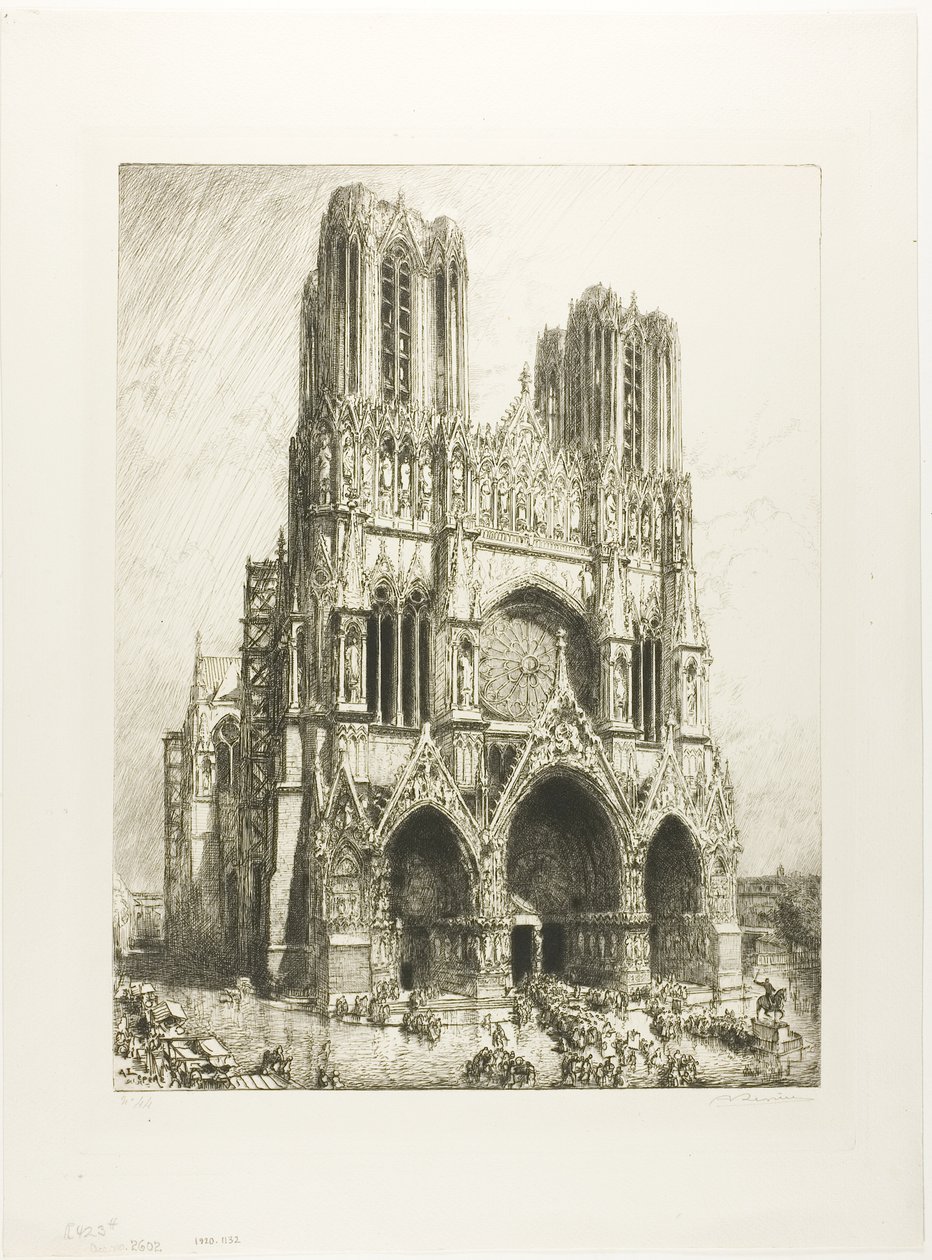 Kathedrale von Reims von Louis Auguste Lepère