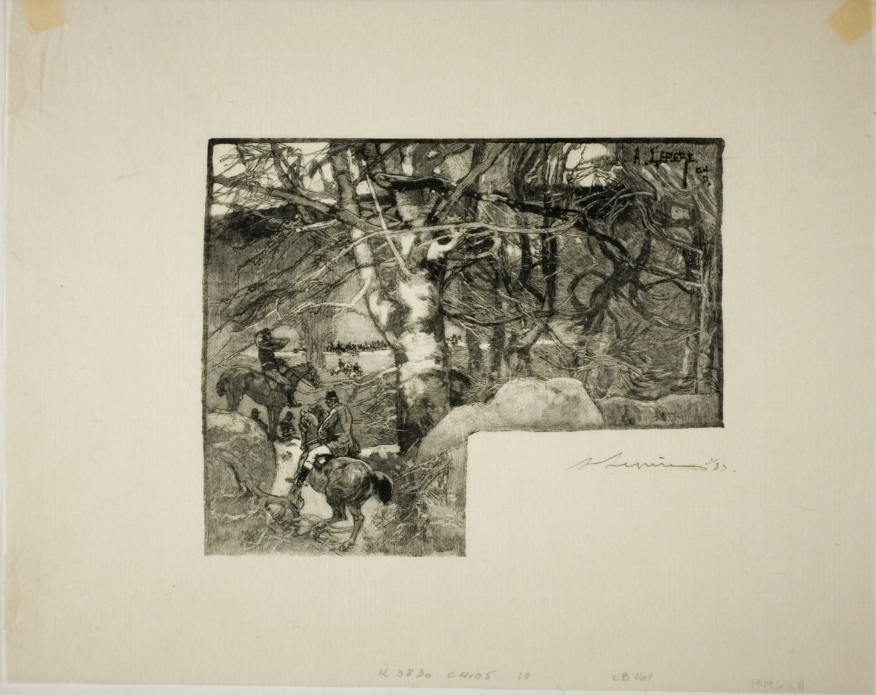 Ritt zur Jagd, Mont-Gérard von Louis Auguste Lepère