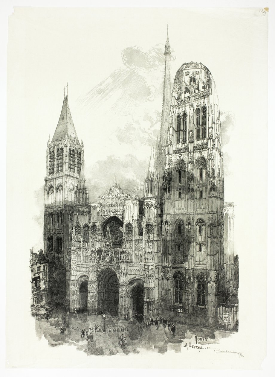 Kathedrale von Rouen von Louis Auguste Lepère