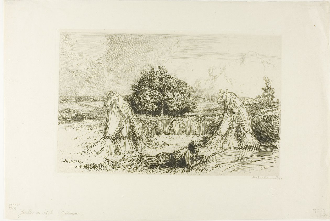Roggenbündel von Louis Auguste Lepère