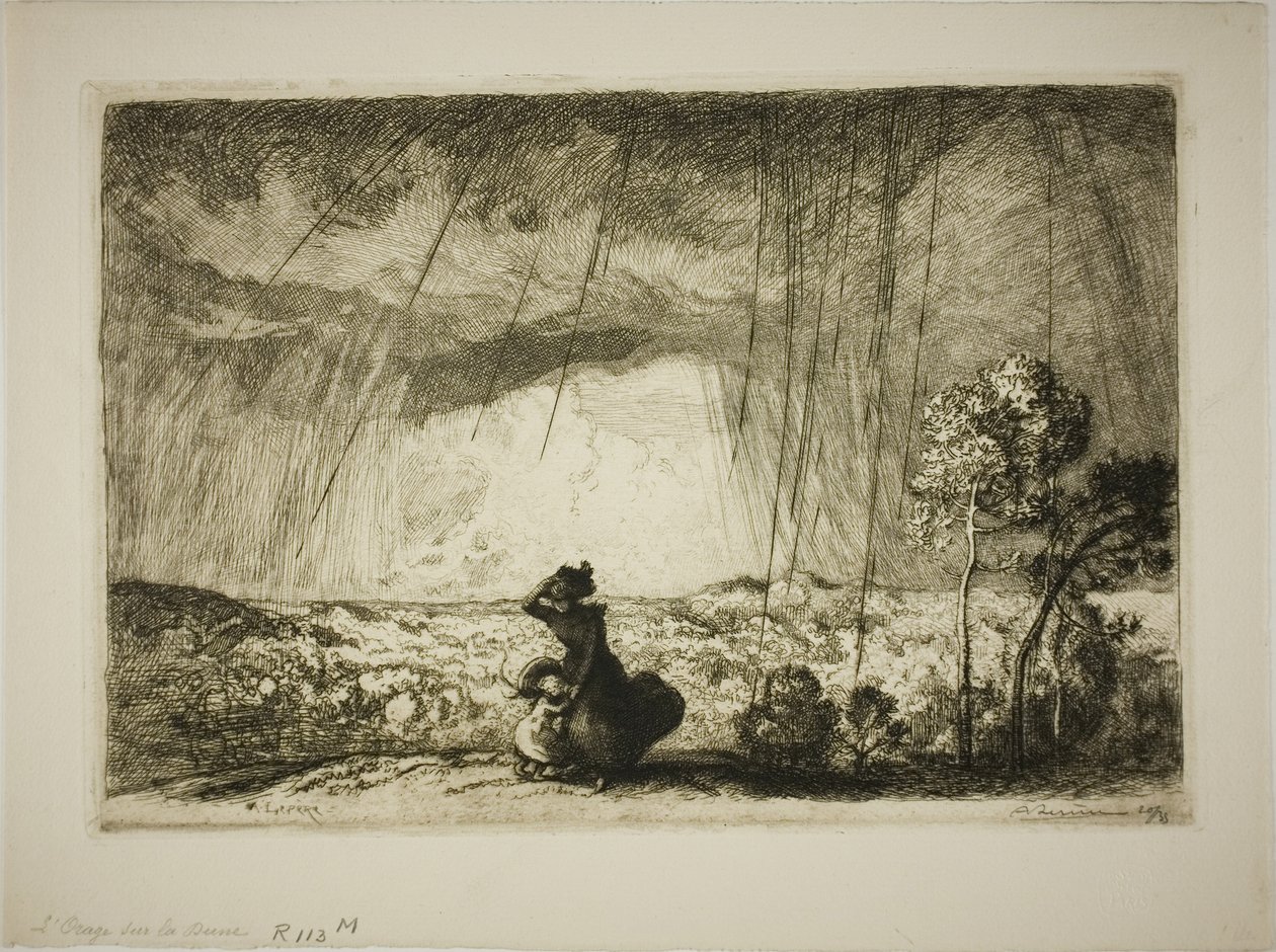 Sturm auf der Düne von Louis Auguste Lepère