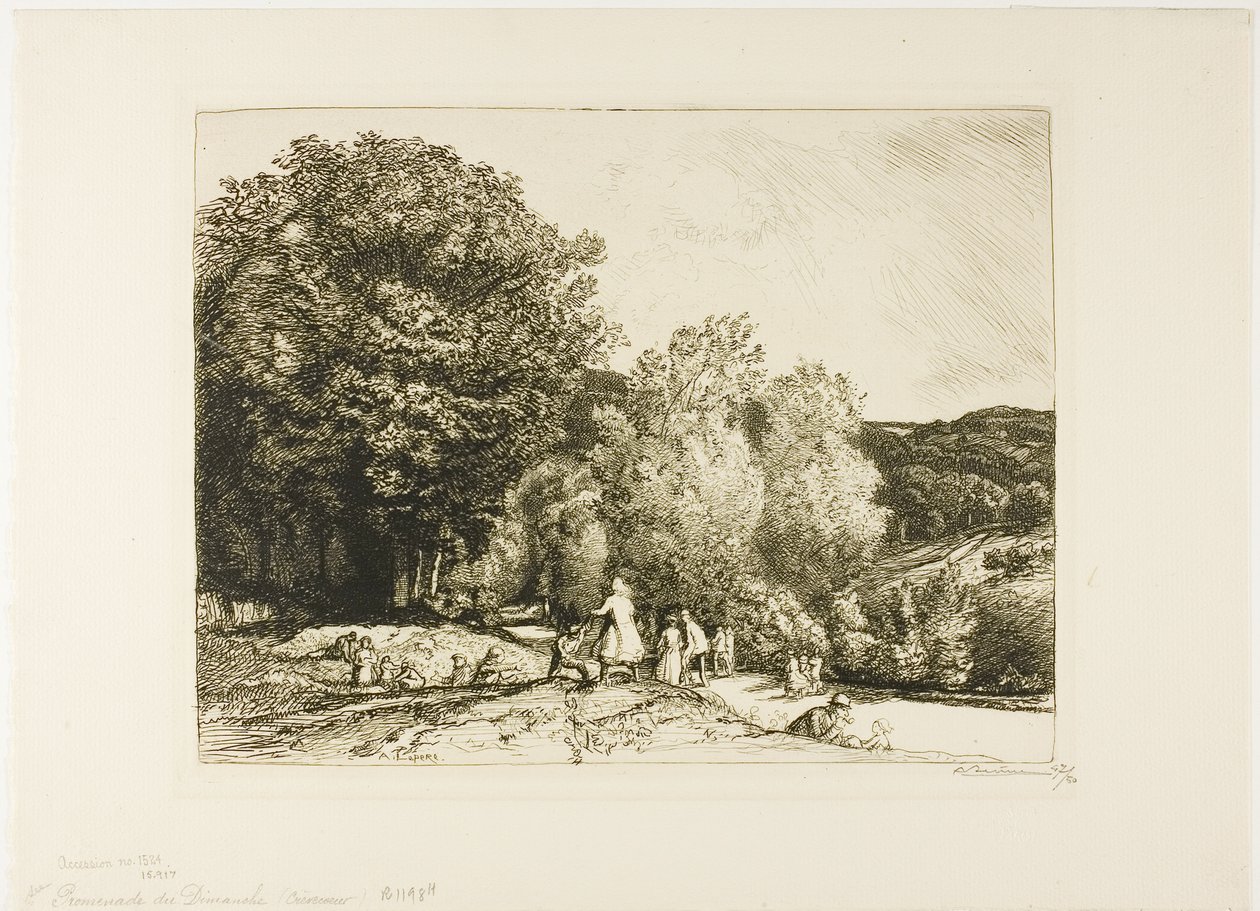 Sonntagsspaziergang von Louis Auguste Lepère