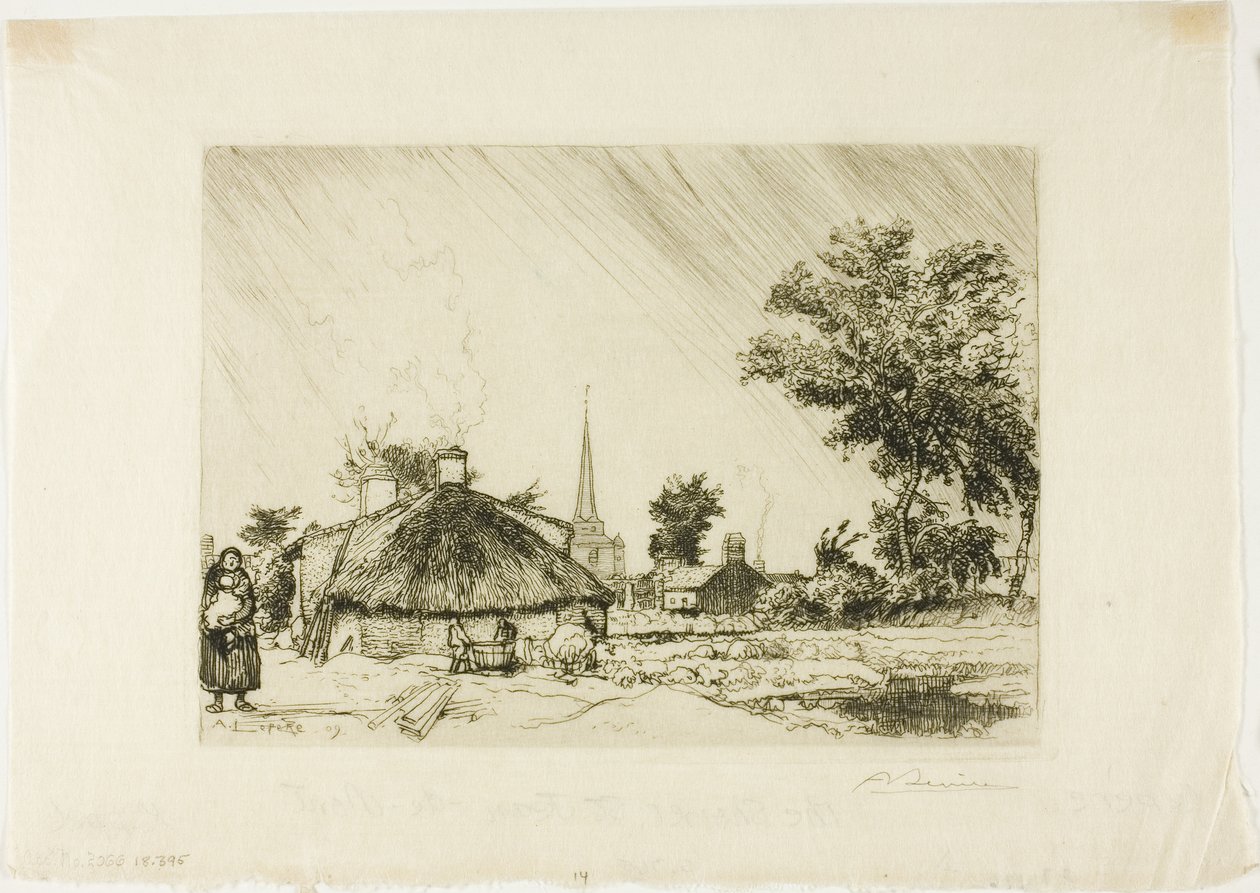 Der Regenschauer von Louis Auguste Lepère