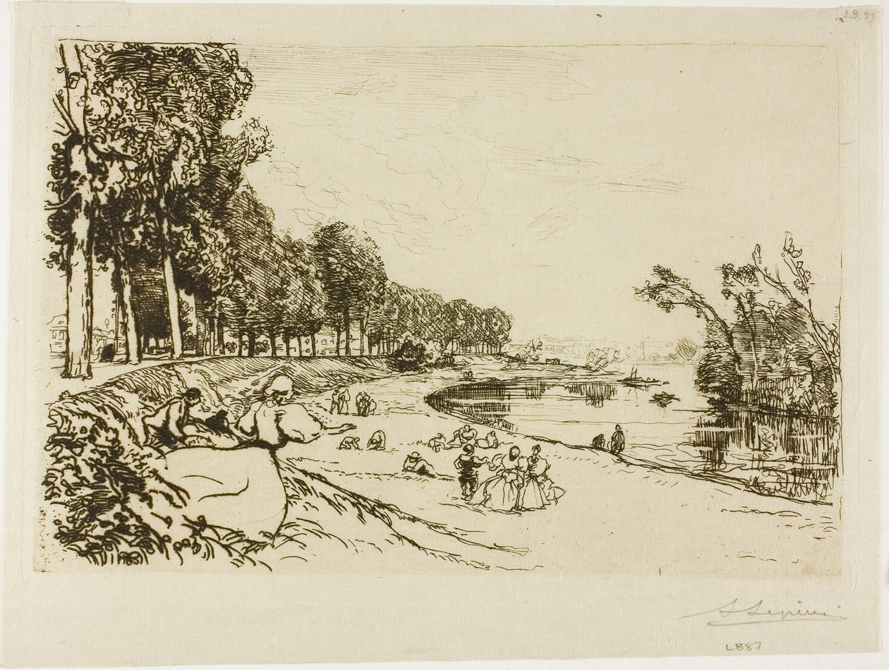 Der Weg nach Billancourt von Louis Auguste Lepère