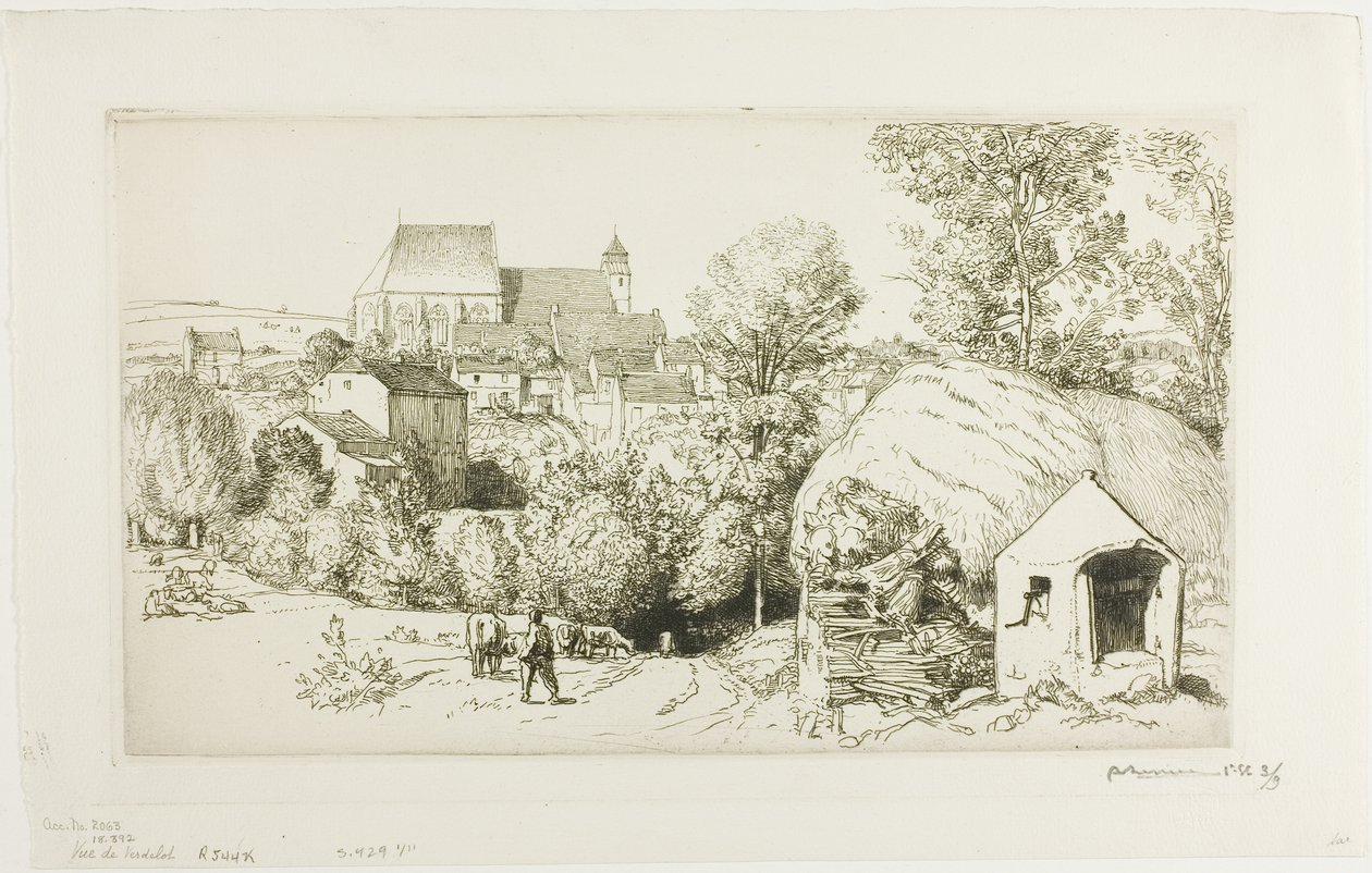 Ansicht von Verdelot von Louis Auguste Lepère