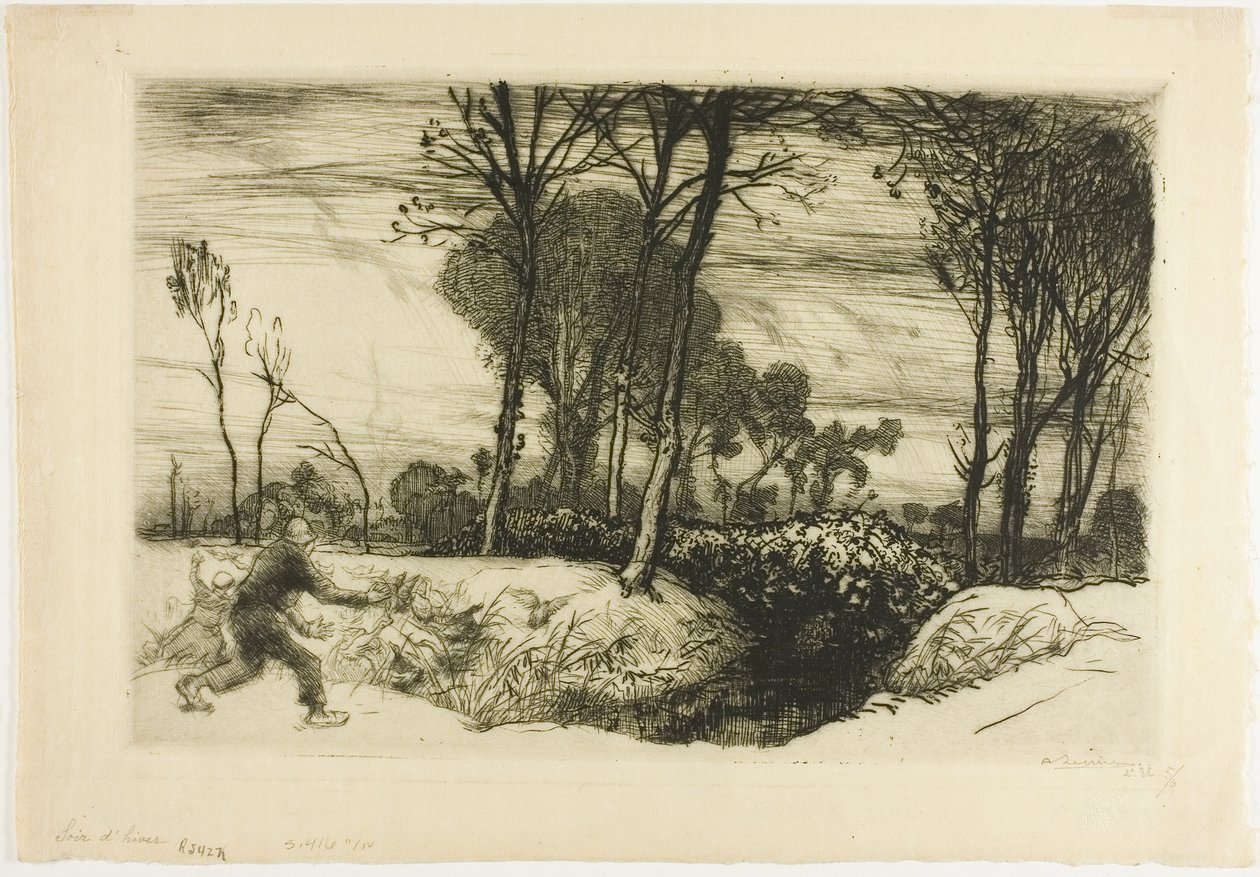 Winterabend von Louis Auguste Lepère