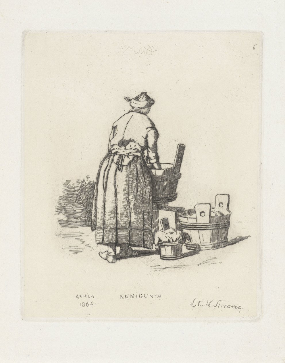 Wäscherin von Louis Charles Hora Siccama