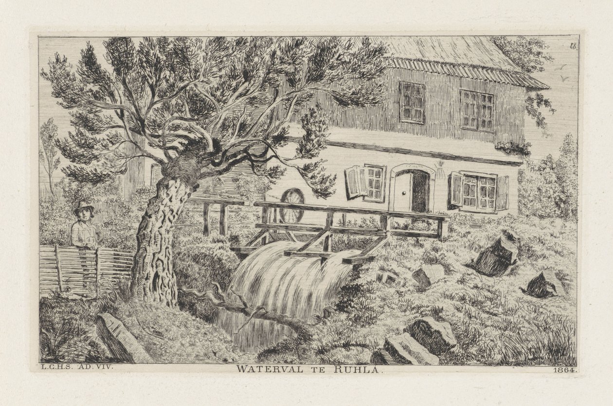Wasserfall in Ruhla von Louis Charles Hora Siccama
