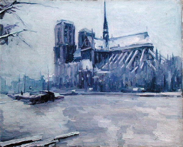 Notre-Dame zur Zeit der Überschwemmungen von Louis Degallaix