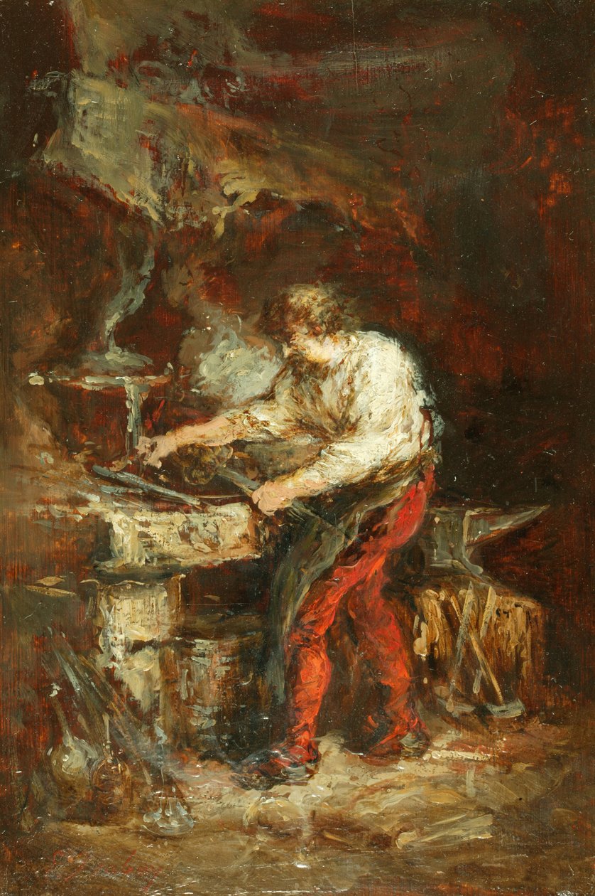 Die Schmiede von Louis Eugene Gabriel Isabey