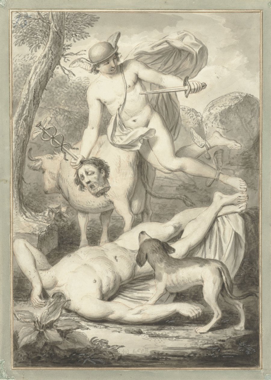 Merkur mit dem Kopf des Argus von Louis Fabritius Dubourg