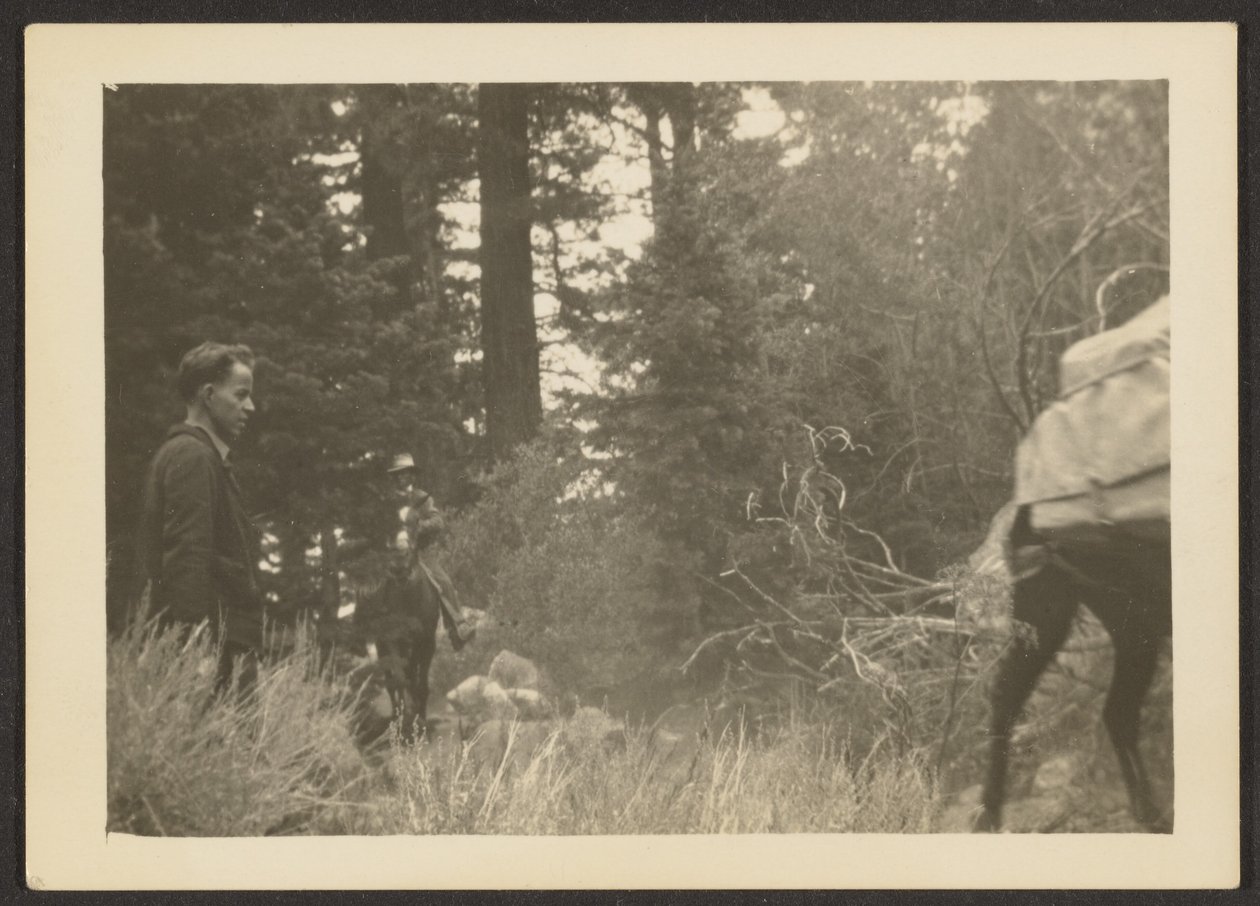 Figuren in einer waldigen Landschaft von Louis Fleckenstein