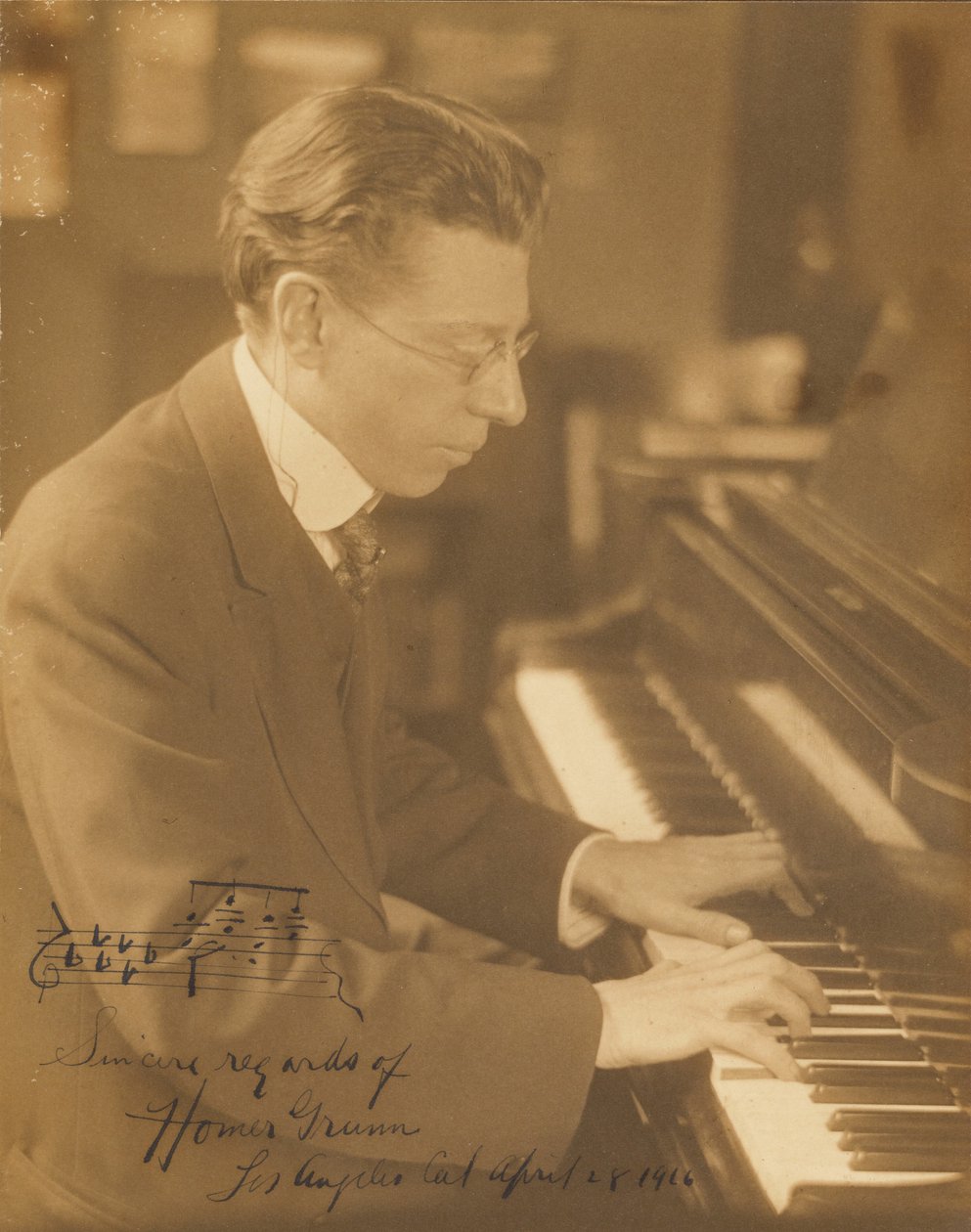 Homer Grunn am Klavier von Louis Fleckenstein