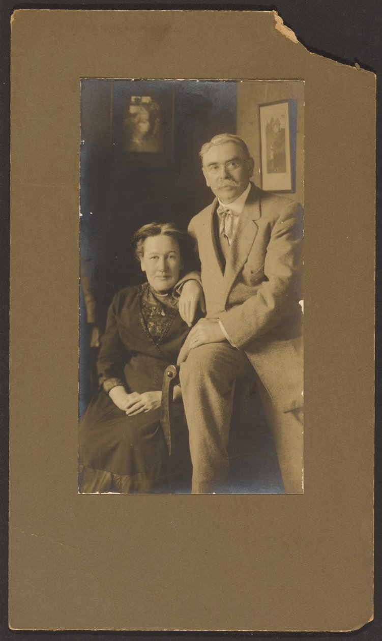 Porträt von Fleckenstein und seiner Frau von Louis Fleckenstein