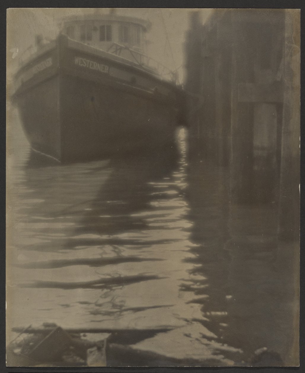 Schiff im Hafen von Louis Fleckenstein