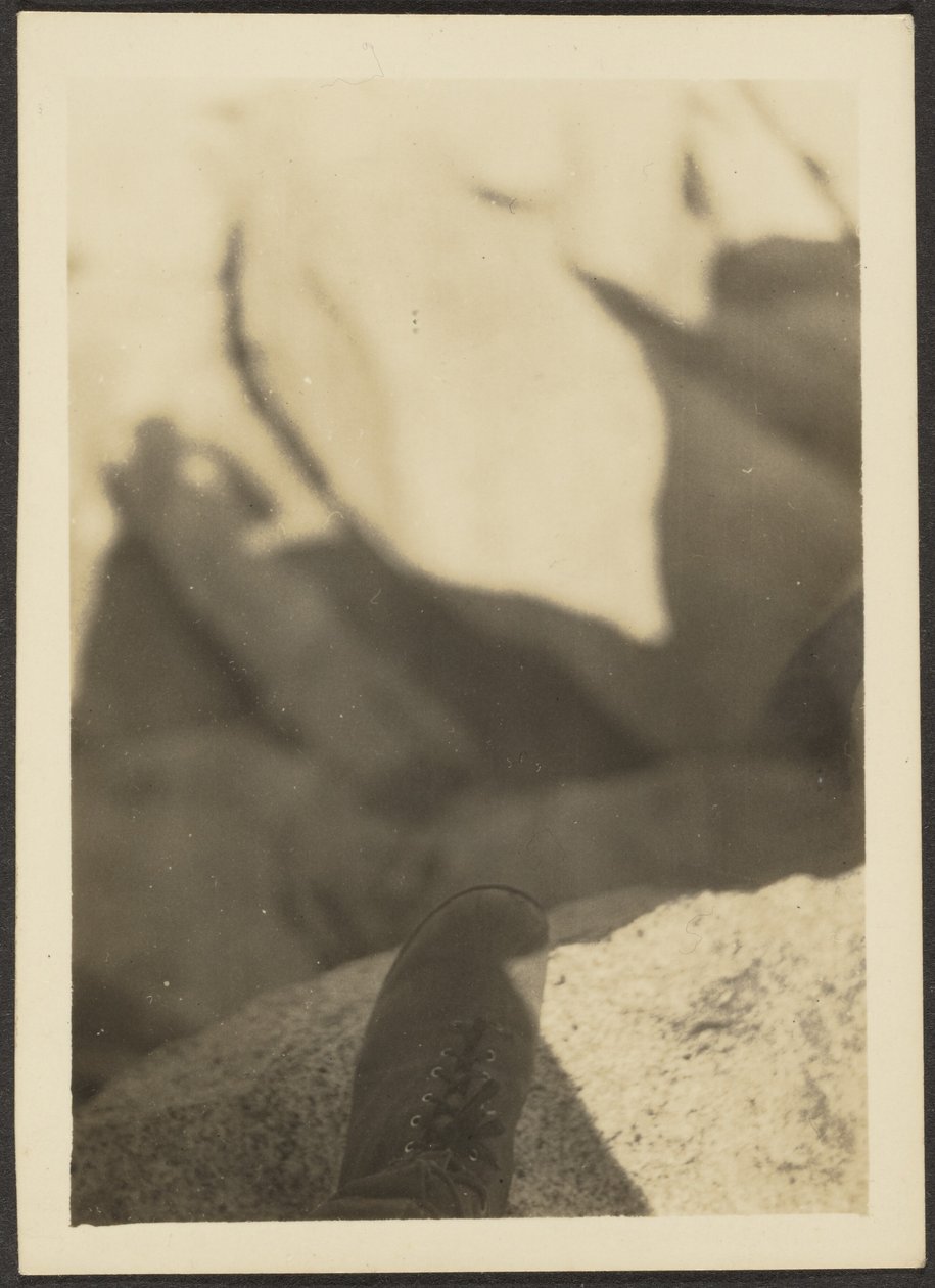 Schuh auf Felsen von Louis Fleckenstein