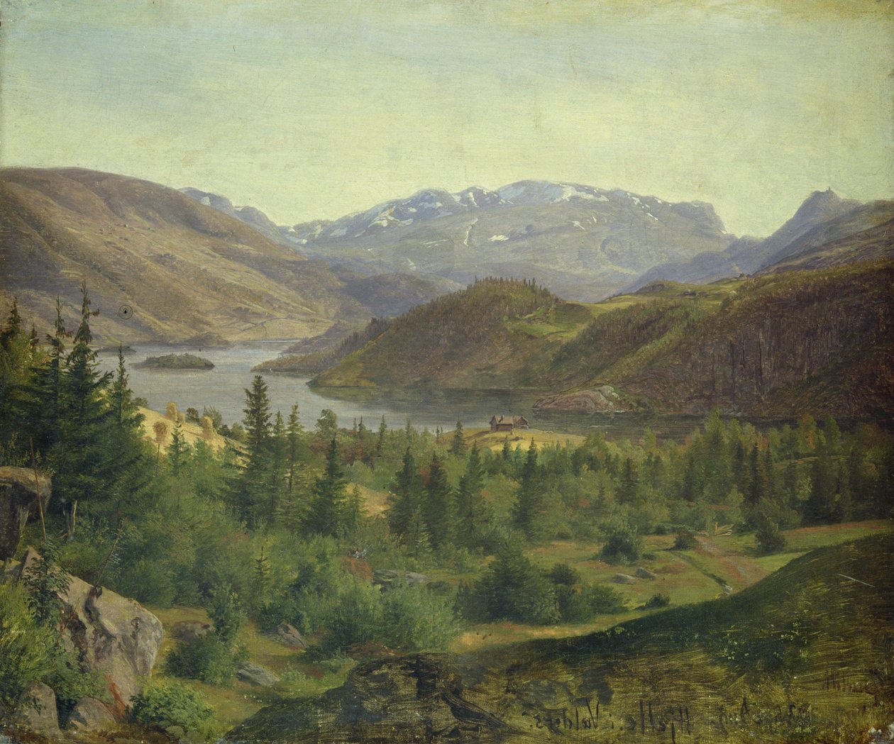 Hjelle im Valders Tile Fjord, 1835 von Louis Gurlitt