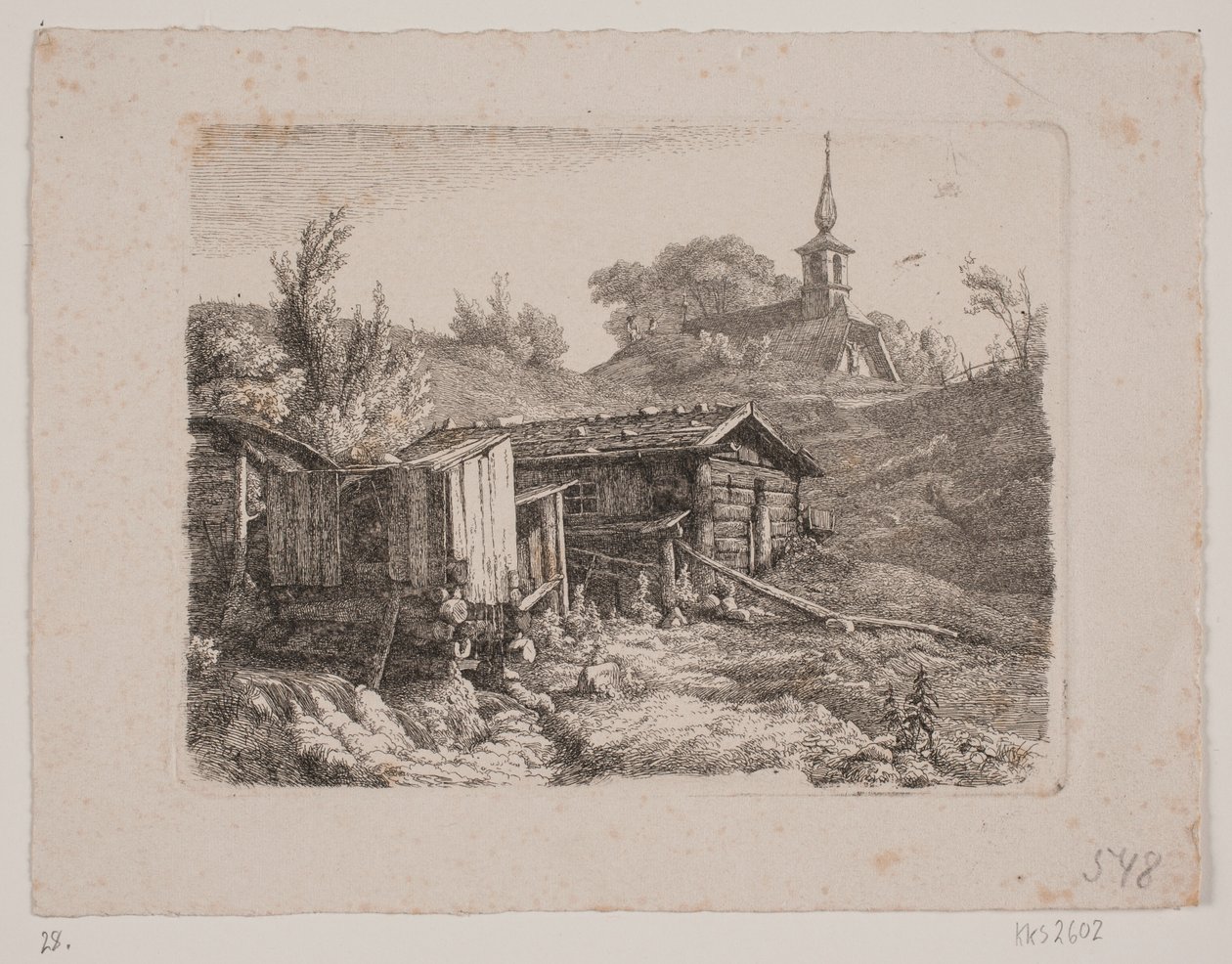 Landschaft mit einer Wassermühle von Louis Gurlitt