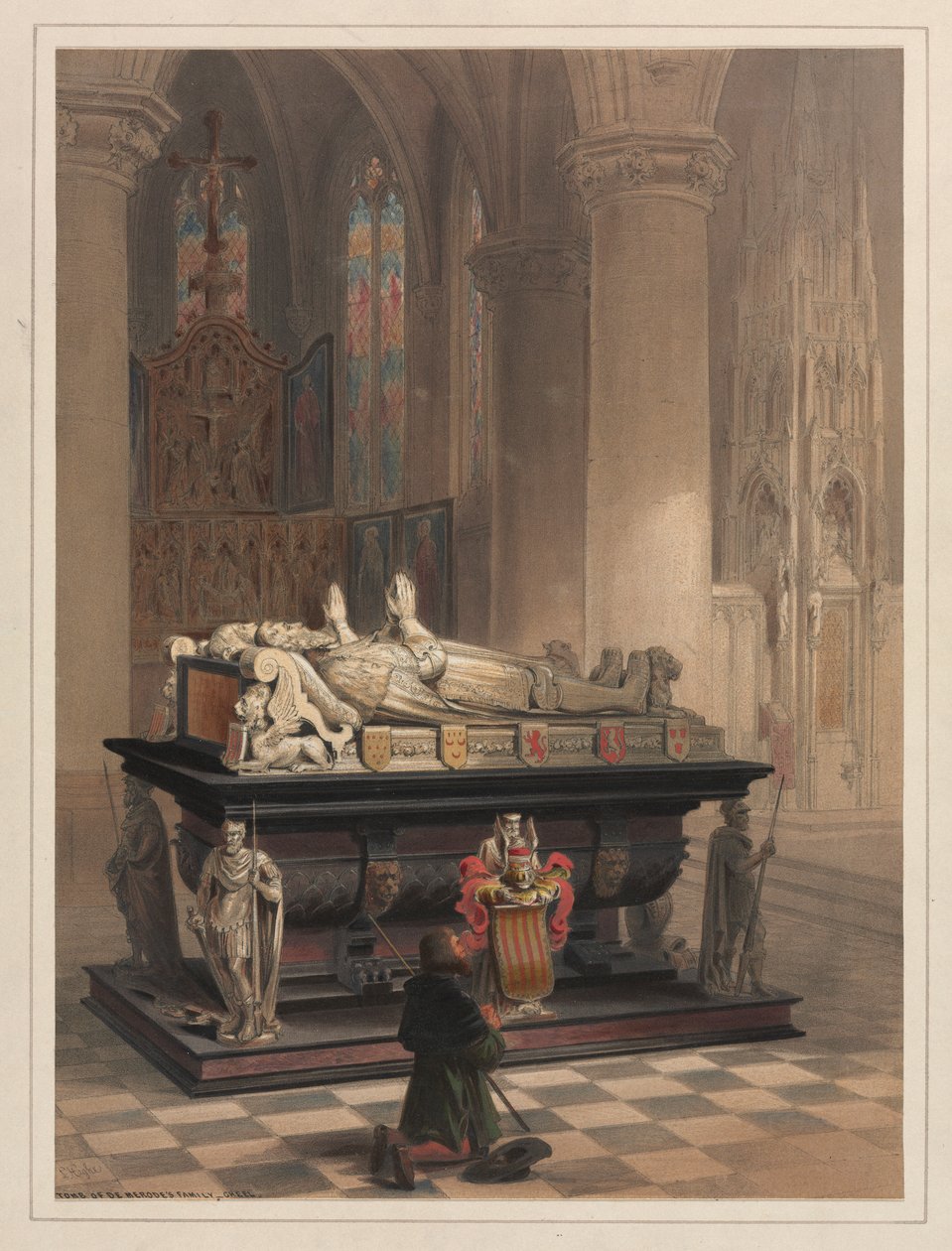Grab der Familie De Merodes, Gheel von Louis Haghe