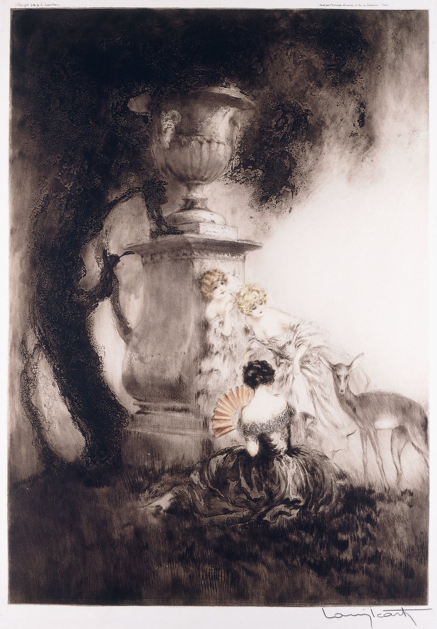 Vier Hirsche von Louis Icart