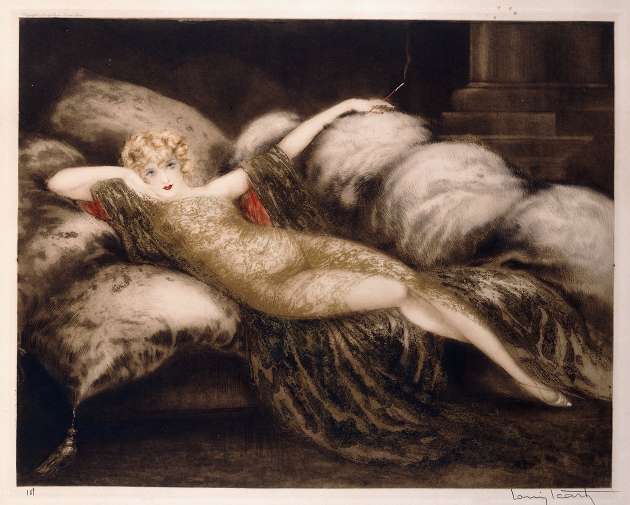 Goldener Schleier von Louis Icart