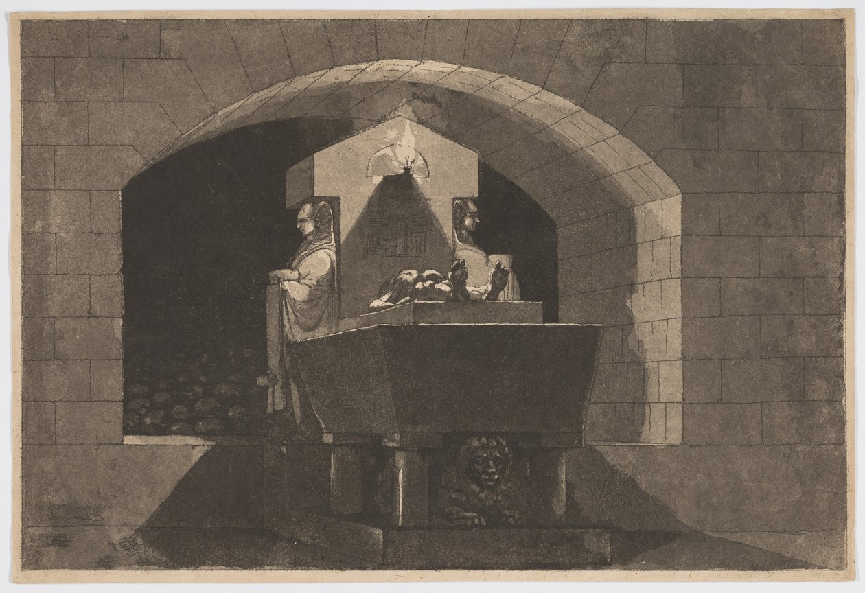 Grab mit Karyatiden von Louis Jean Desprez