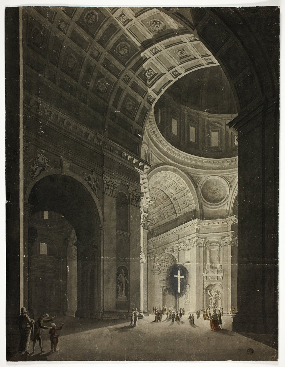 Ansicht der Kreuzung in St. Peter von Louis Jean Desprez