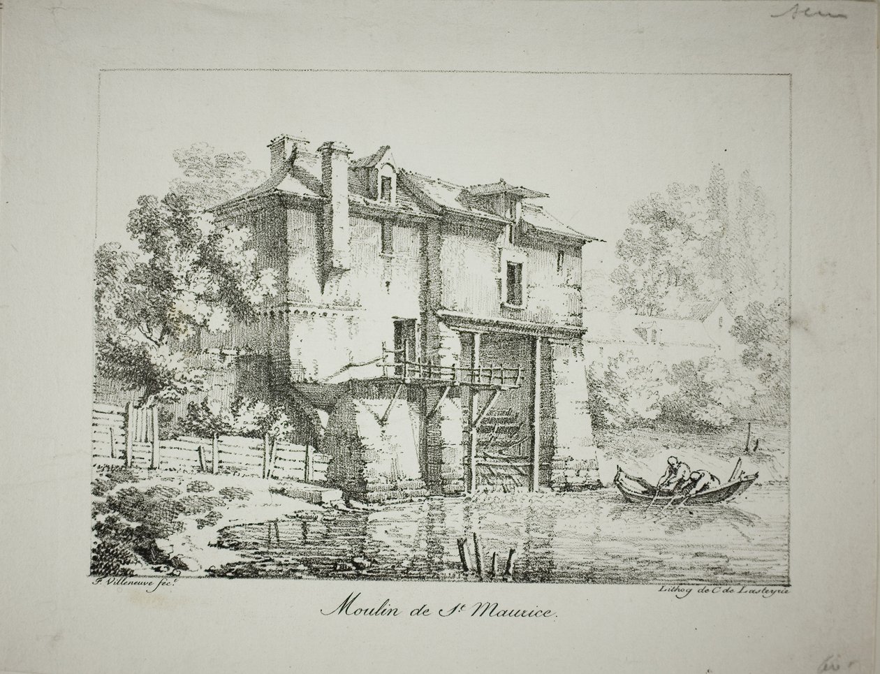 Mühle in St. Maurice von Louis Jules Frederic Villeneuve