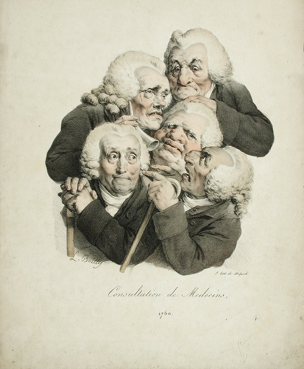 Konsultation der Ärzte, 1823 von Louis Leopold Boilly