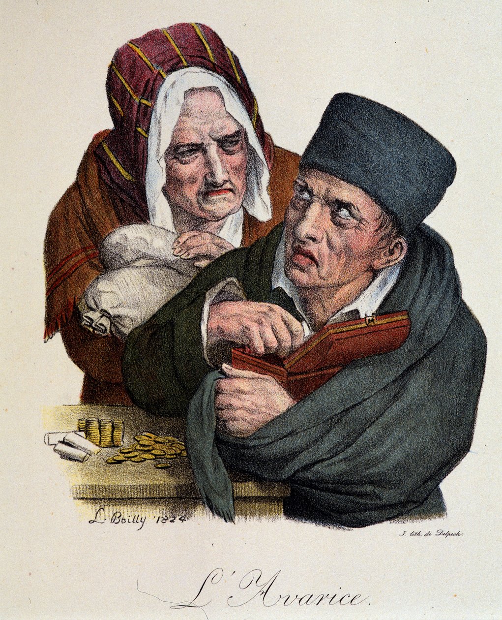 Die sieben Todsünden: Gier von Boilly von Louis Leopold Boilly