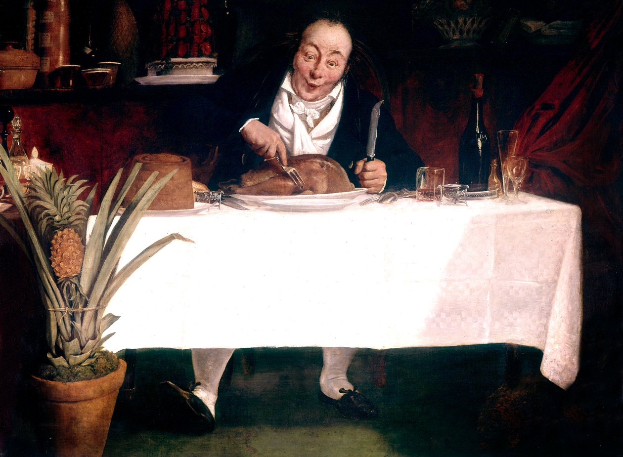 Der Feinschmecker: Mann isst Truthahn von Louis Leopold Boilly
