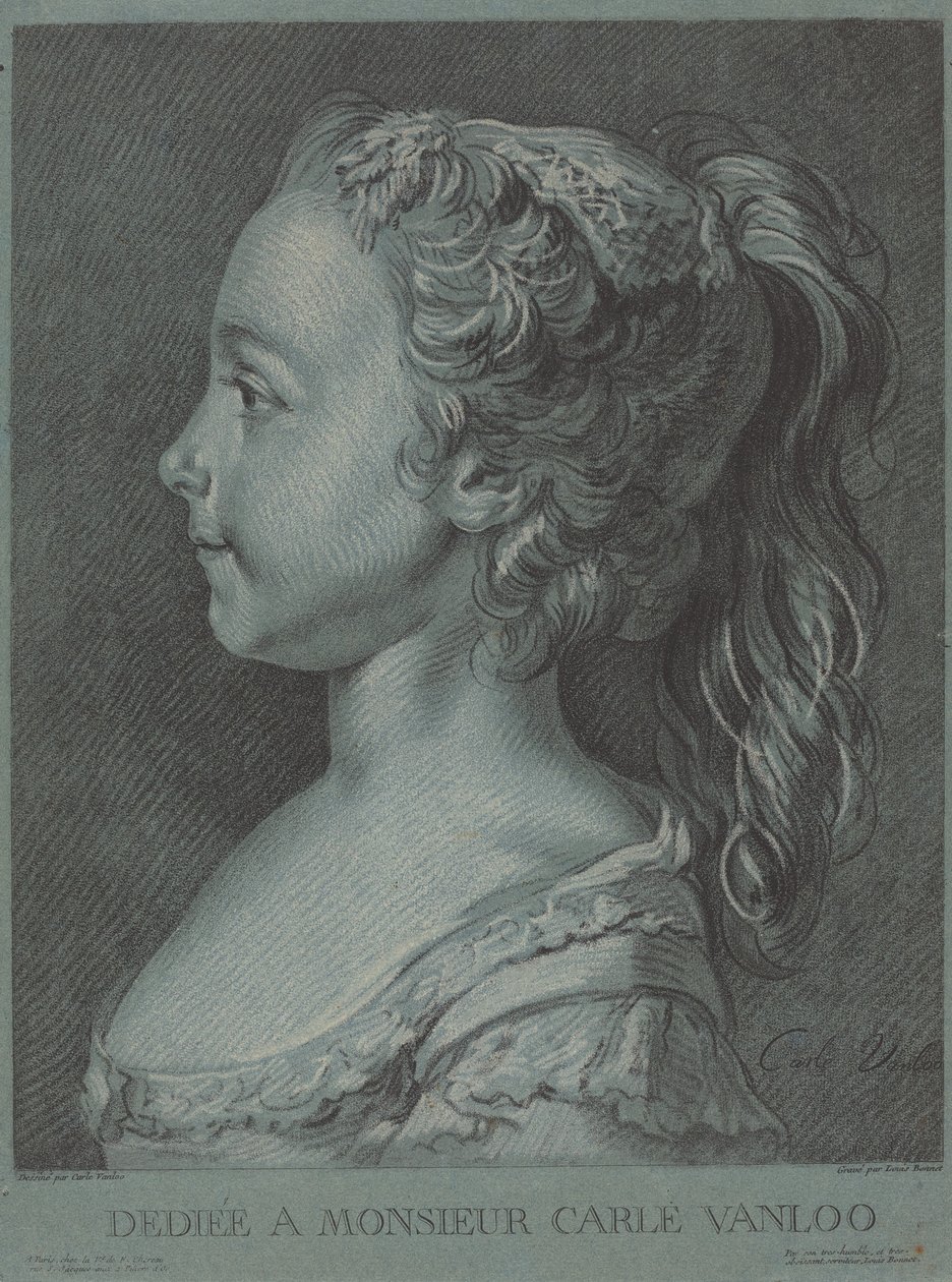 Marie-Rosalie Vanloo von Louis Marin Bonnet after Carle Van Loo