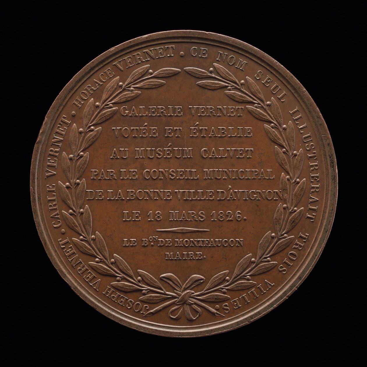 Inschrift [Rückseite], 1826 von Louis Michel Petit