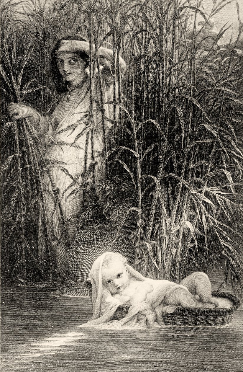 Moses am Nil entdeckt von Louis Pierre Henriquel Dupont