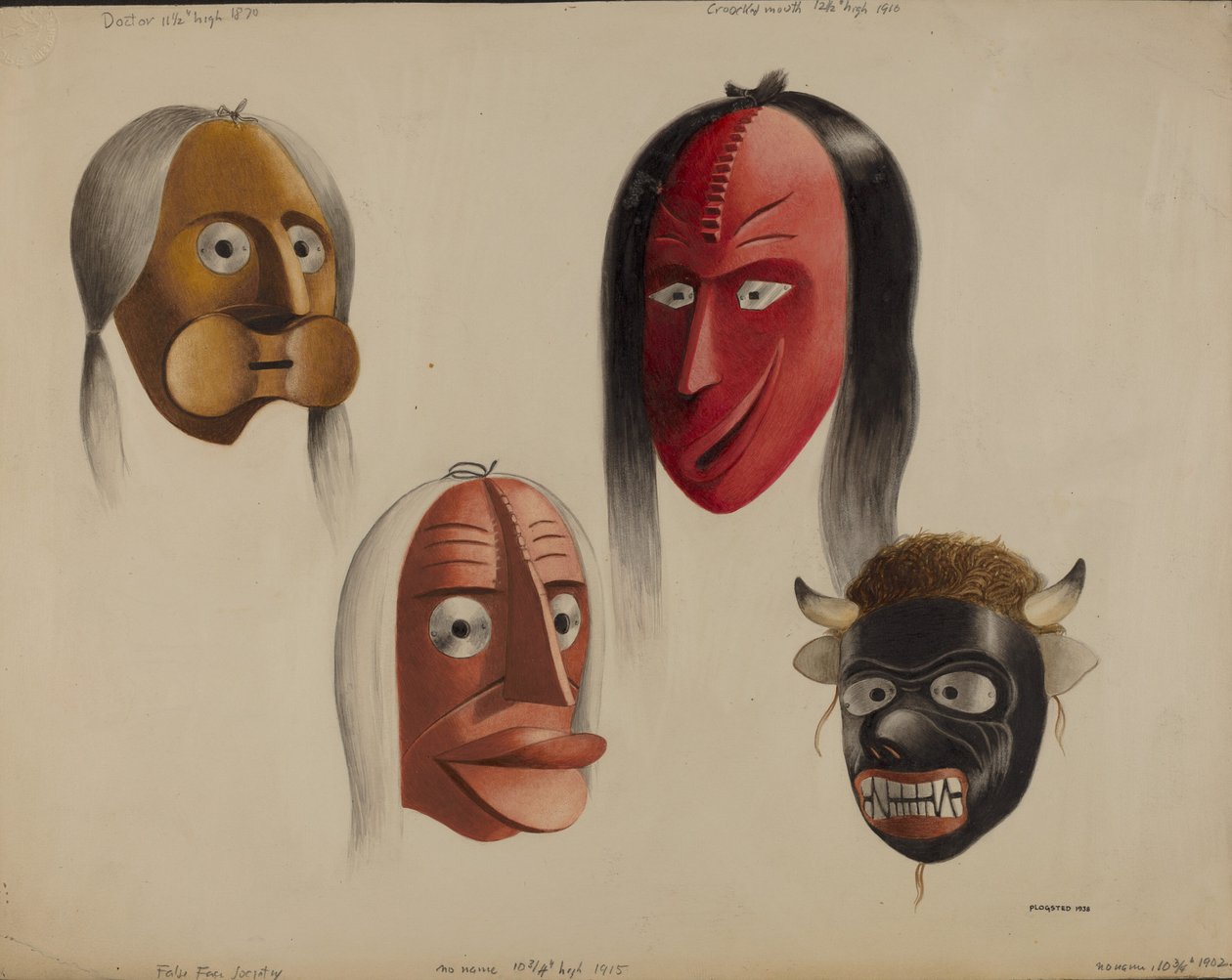 Masken, 1938 von Louis Plogsted