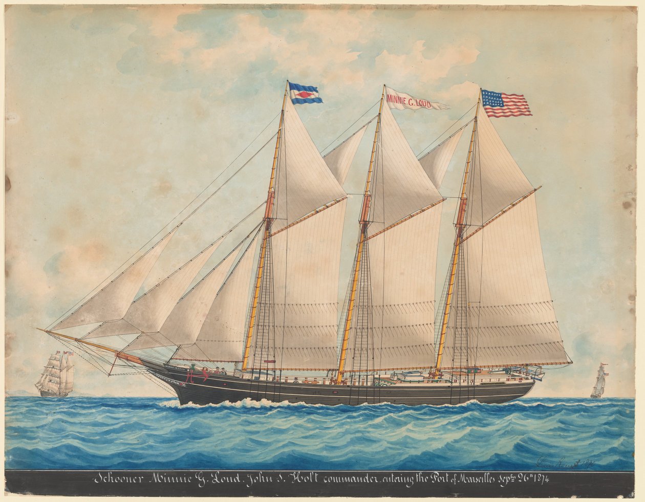 Der Tern-Schoner "Minnie G. Loud" von Louis Roux
