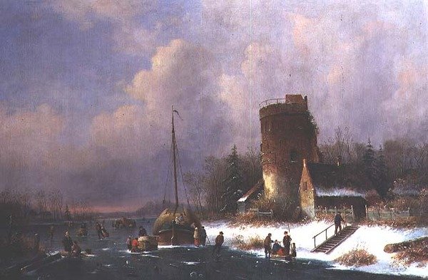 Niederländische Winterszene von Louis Smets