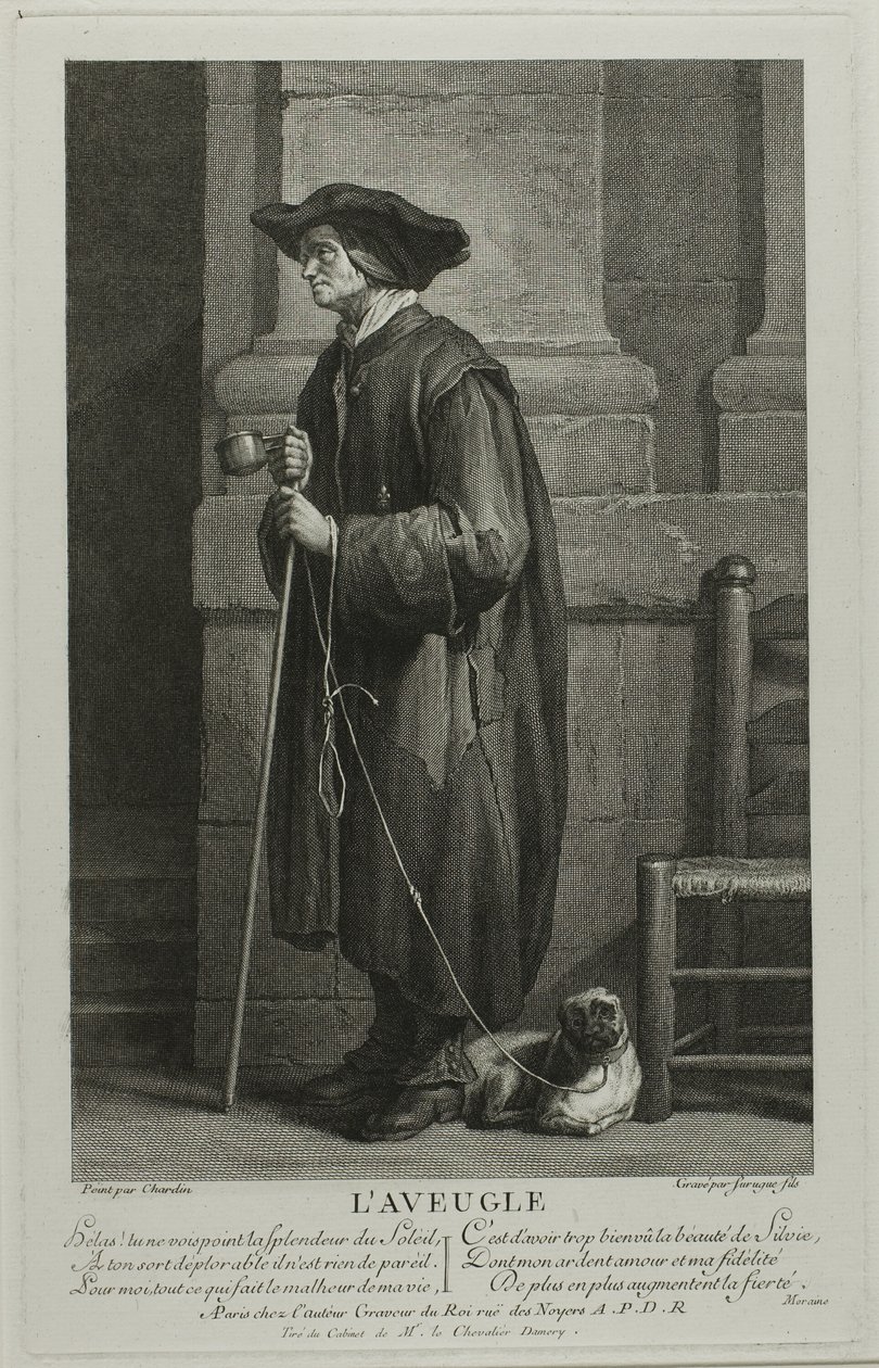 Der blinde Mann bettelt von Louis Surugue
