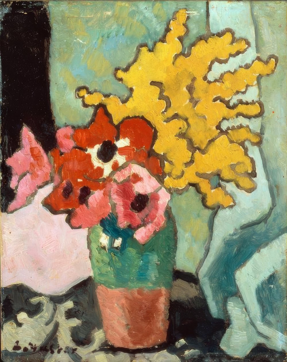 Anemonen und Mimose von Louis Valtat