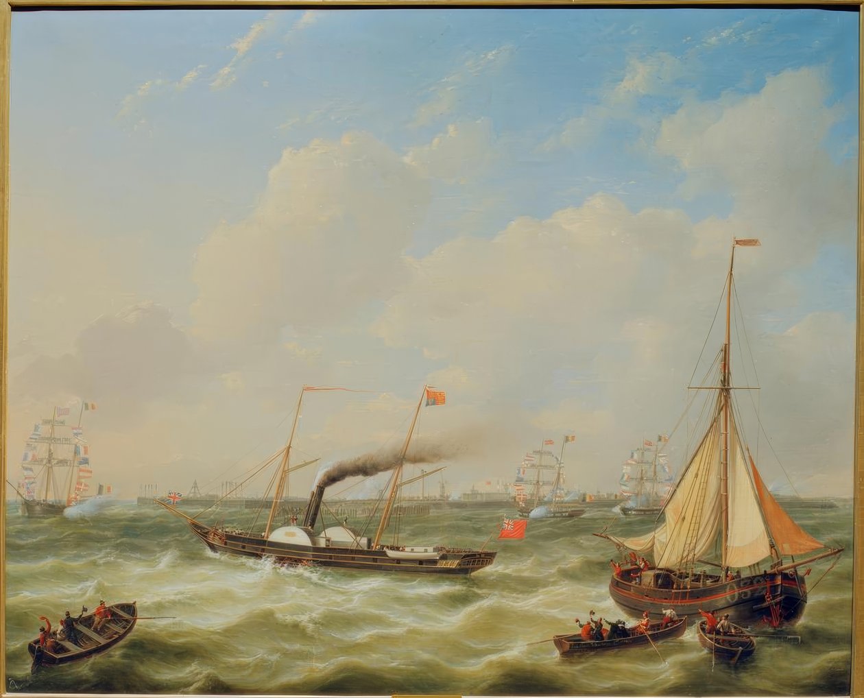 Königin Victoria in Ostende 1843 von Louis Verboeckhoven