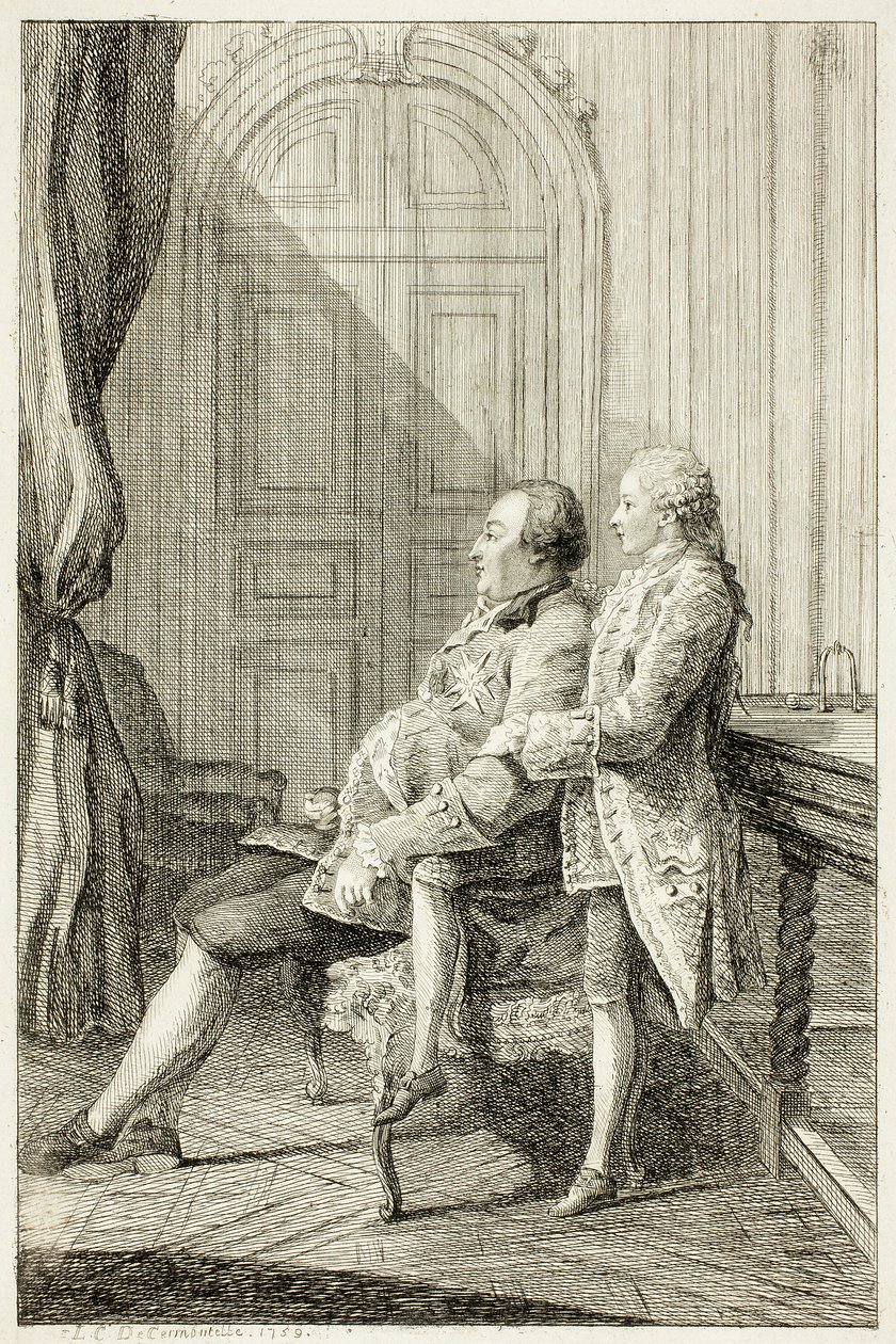 Der Herzog von Orléans und sein Sohn von Louis de Carmontelle