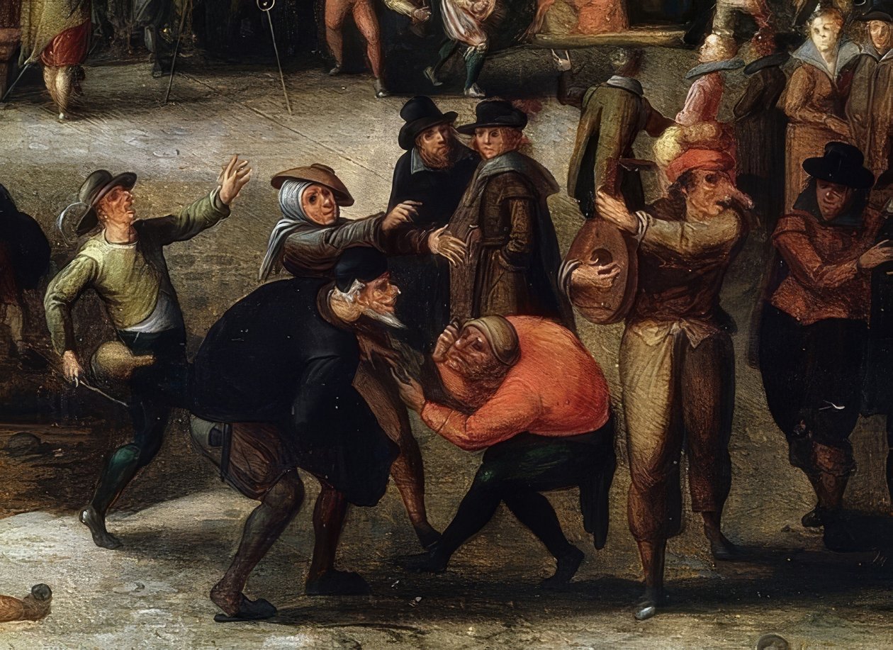 Karnevalsszene (Detail) von Louis de Caulery